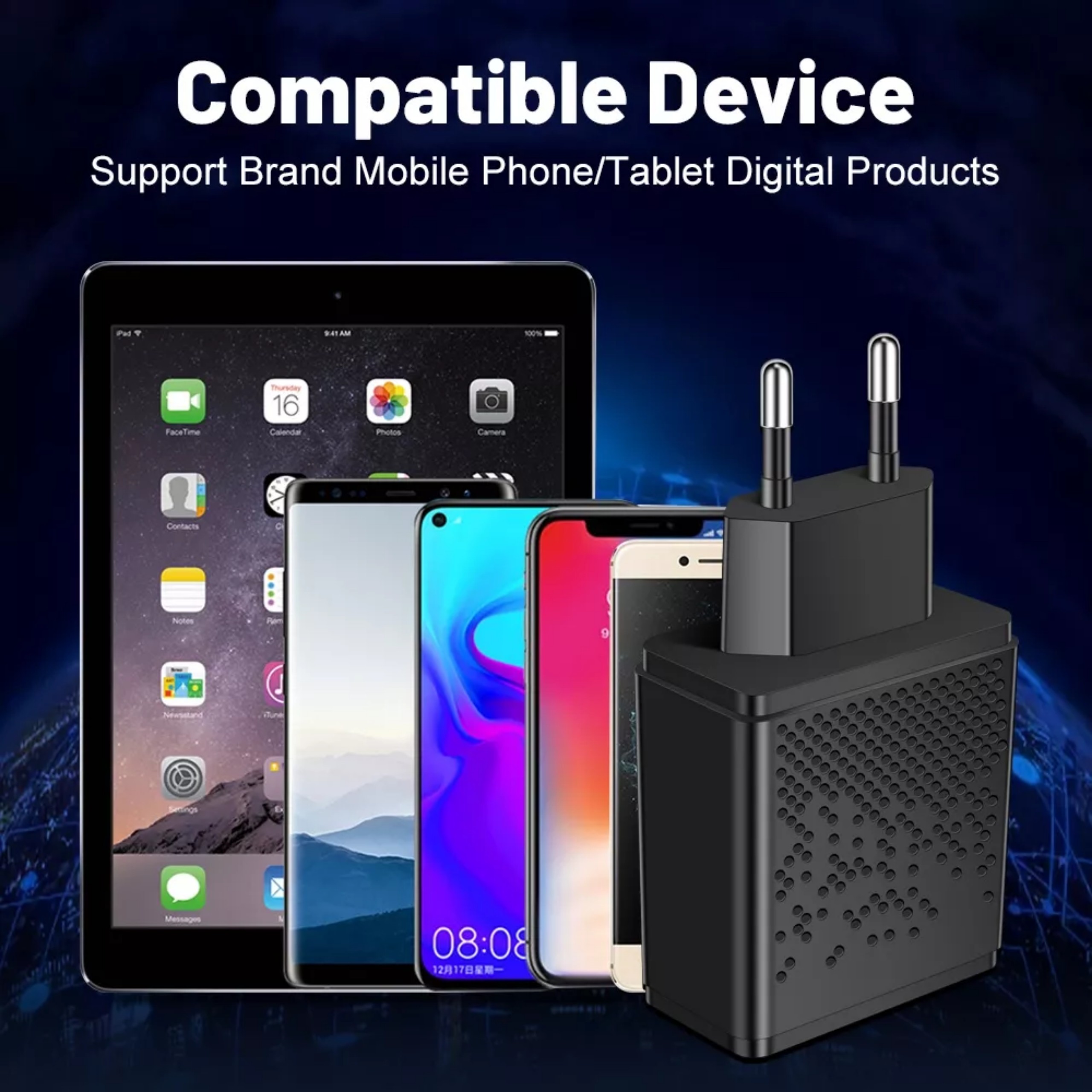 Củ sạc nhanh Elough PD65W cho điện thoại, máy tính bảng gồm 1 cổng USB-A 3.0 và 1 cổng Type-C, hàng nhập khẩu
