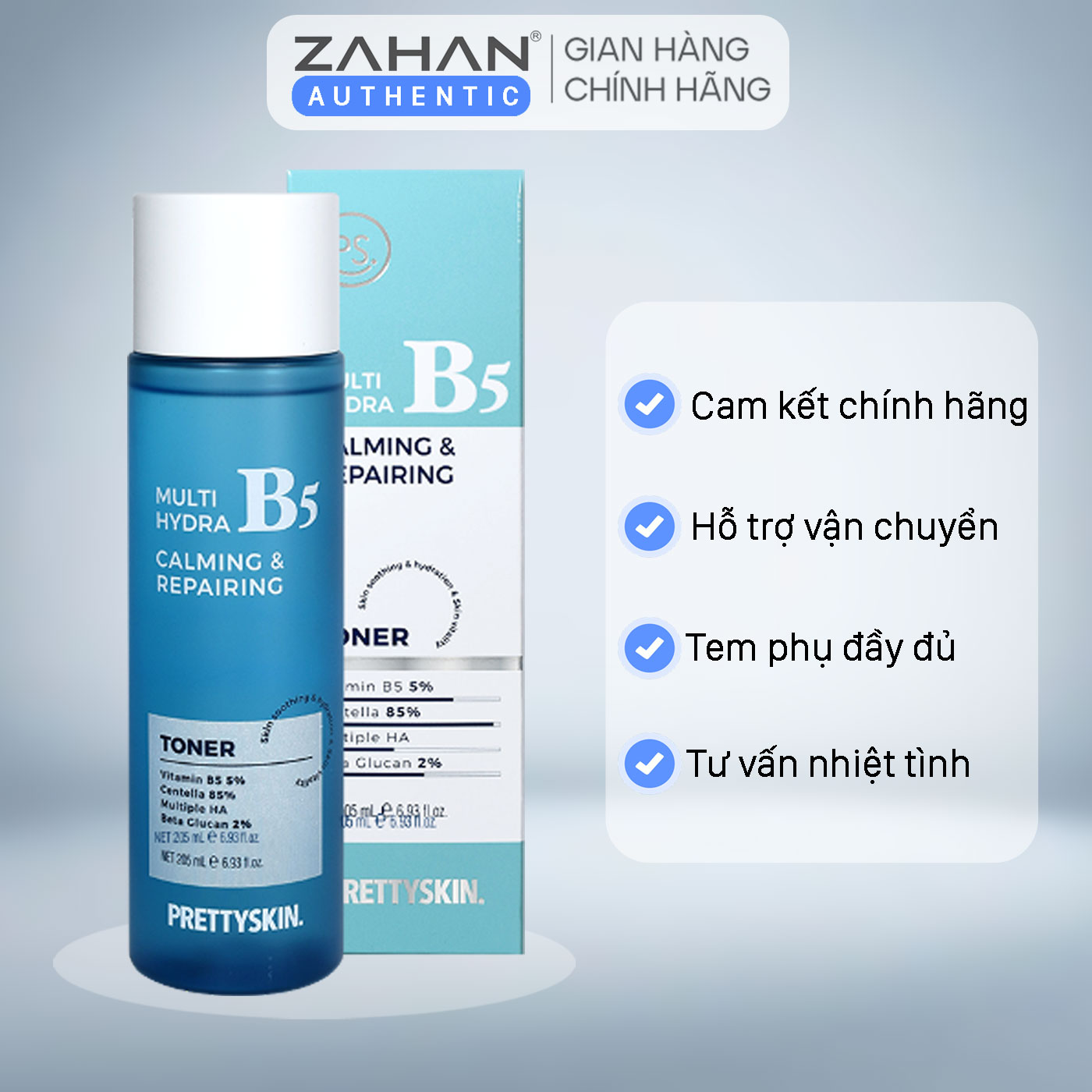 Nước hoa hồng Multi Hydra B5 Calming &amp; Repairing toner 205ml