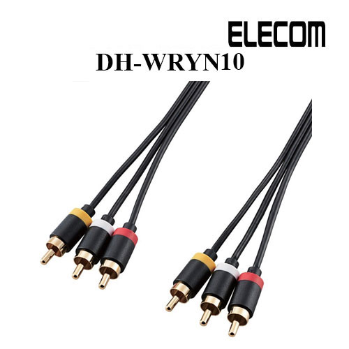 Cáp AV 3xRCA-3xRCA 1.0M ELECOM DH-WRYN10 hàng chính hãng