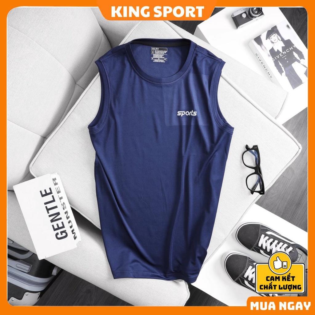 Áo ba lỗ nam nữ tanktop tập GYM thể thao fom rộng vải thun lạnh mềm mịn thoáng mát đẹp cao cấp big size KING SPORT