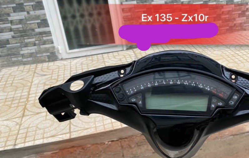 Đồng hồ điện tử ZX10r có sẵn mắt đọc dành cho các loại xe máy - TKB8844