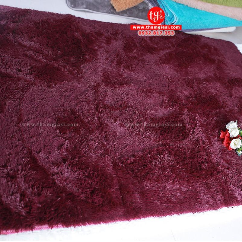 Thảm Lông Xù Màu Đỏ Rượu Vang | 160x200cm | Thảm Trang Trí Phòng Khách - Phòng Ngủ - Thảm Trải Sofa - Thảm Dành Cho Bé