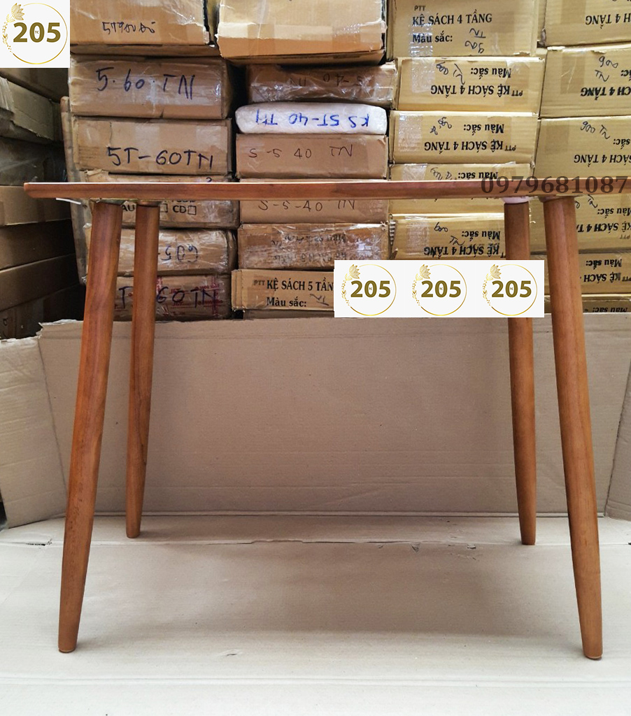 BÀN LÀM VIỆC, BÀN HỌC 80x40x75 cm GỖ CAO SU 100% - 205 TC Rubber Hard Wood Desk - 0979681087