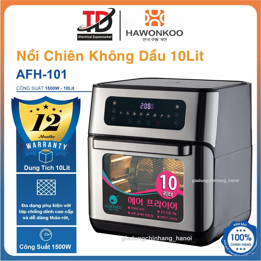 Nồi Chiên Không Dầu Hawonkoo AFH-101, Dung Tích 10Lit - 5 Phụ Kiện Nướng Đa Năng, Hàng Chính Hãng