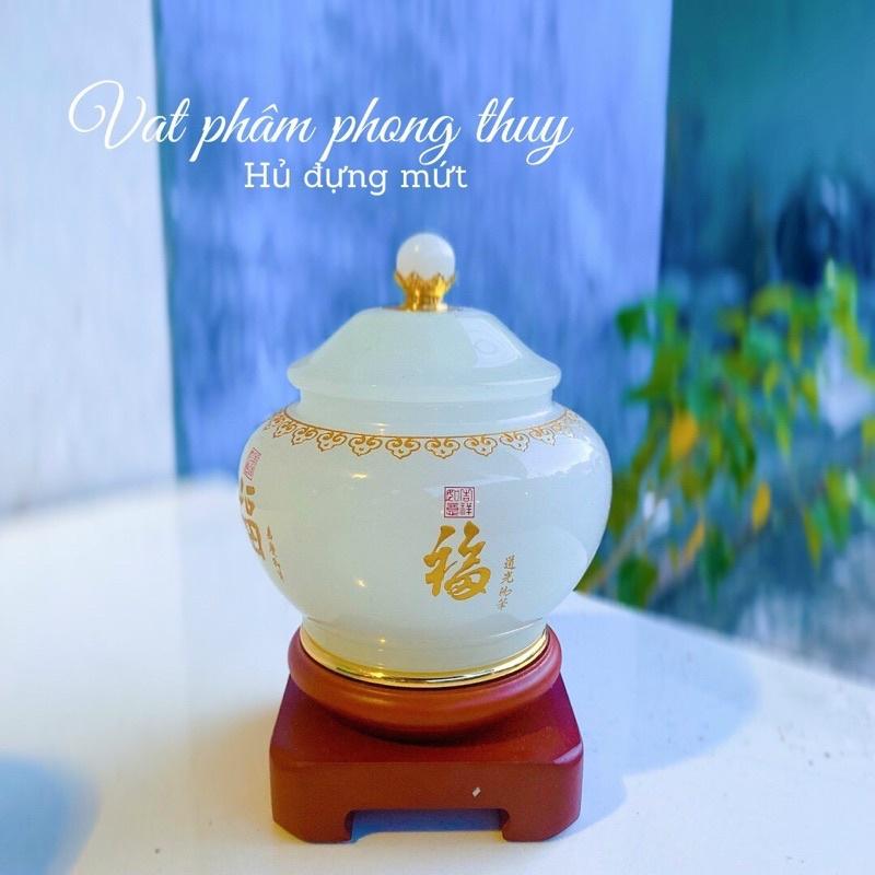 Thố, Hũ Tài Lộc Đá Ngọc - cao 23cm