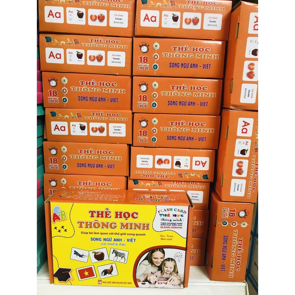 Bộ Thẻ Học Thông Minh cho bé 18 Chủ Đề thẻ học Glenn Doman loại to song ngữ Flashcard tiếng Anh.