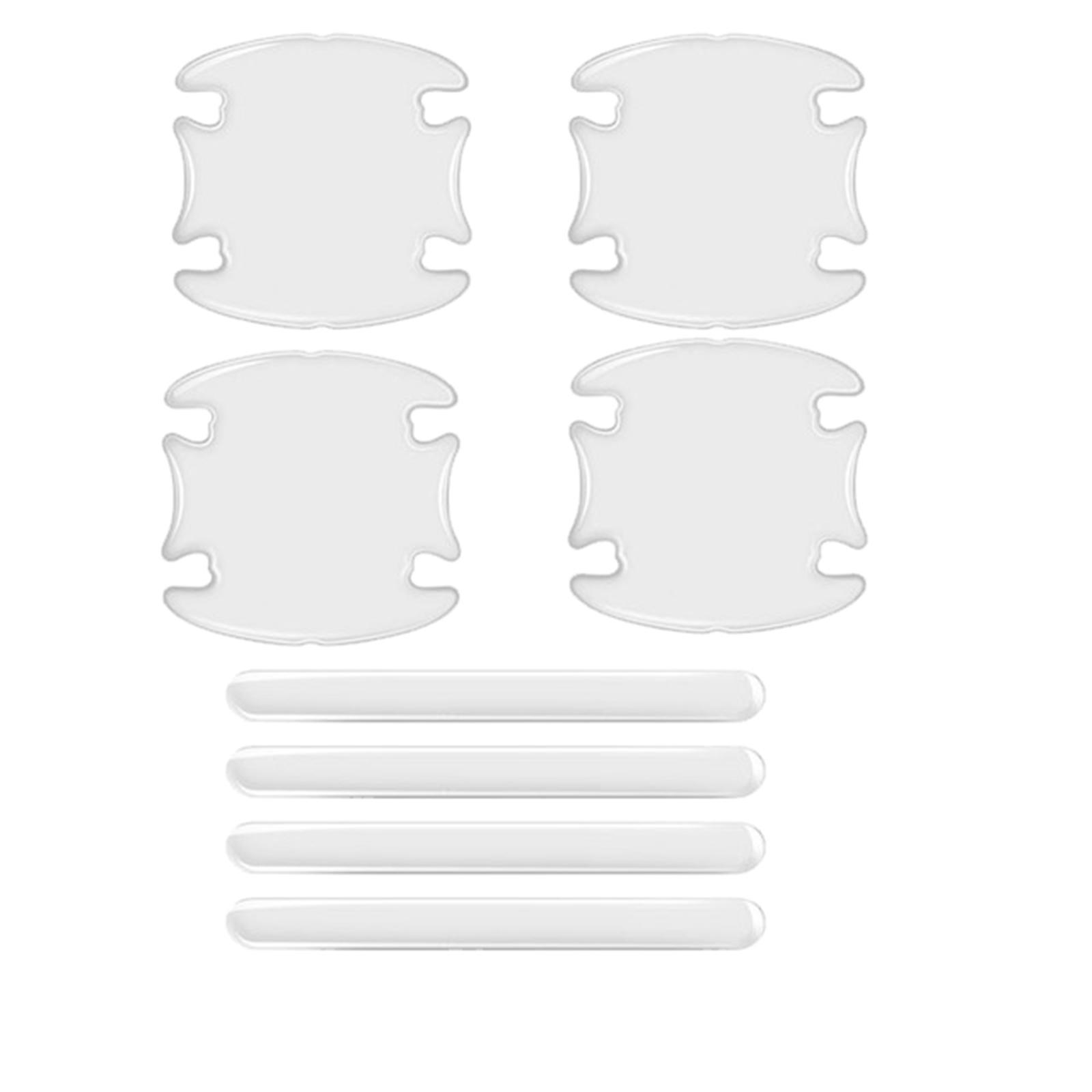 Door Handle Film Protector Stickers protective Mouldings 4x bowl 4x Strips