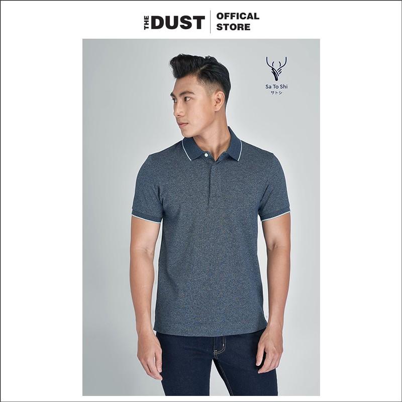 Hình ảnh Áo thun polo nam cổ bẻ phối viền STS trơn basic, vải cotton cá sâu, form slim fit, trẻ trung, lịch lãm - THE DUST