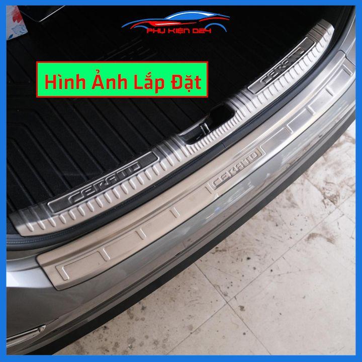 Ốp chống trầy cốp Cerato 2019-2020-2021-2022 inox sáng bóng bảo vệ xe chống va đập