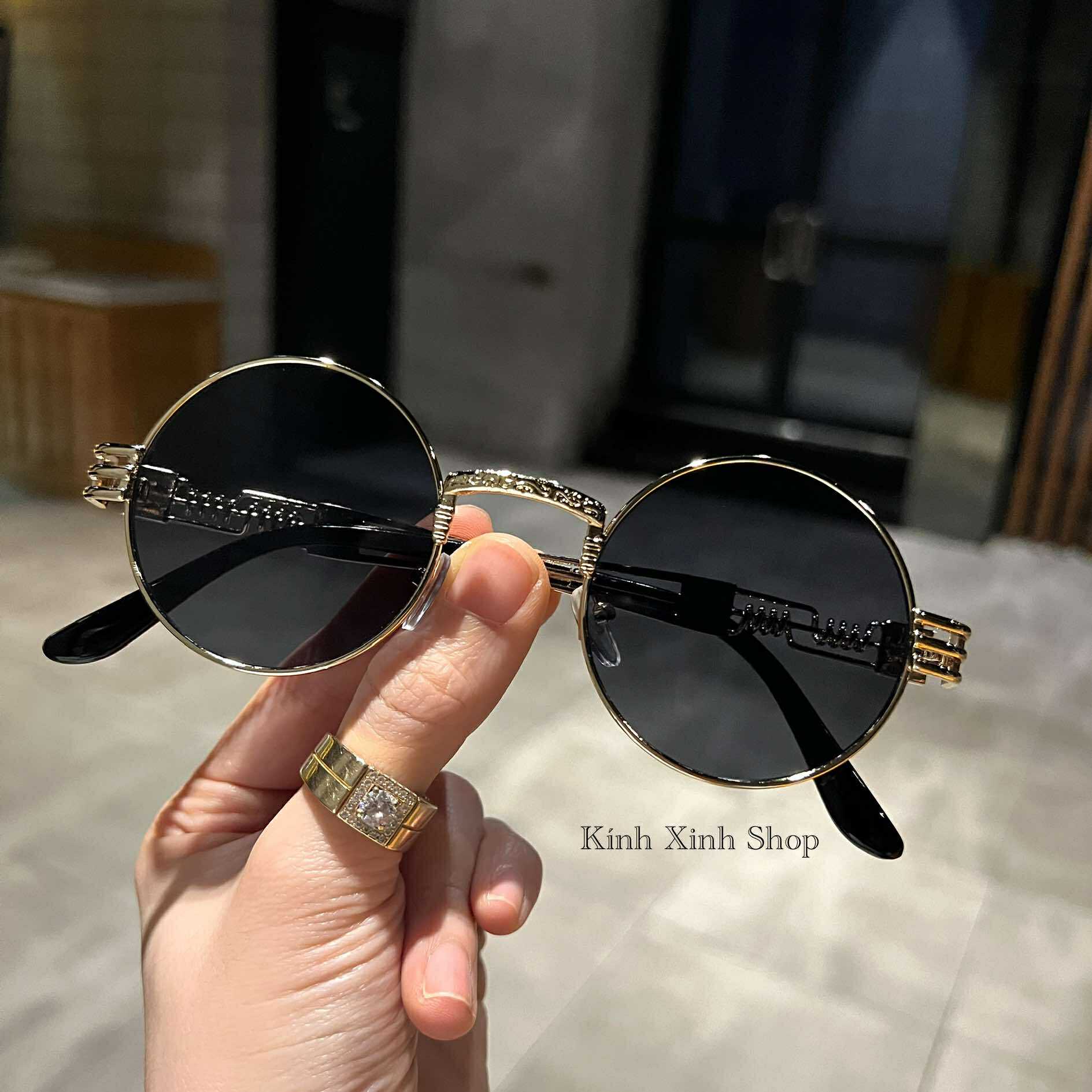 Kính mát nam nữ cao cấp Mắt tròn xoe - Kính râm thầy bói