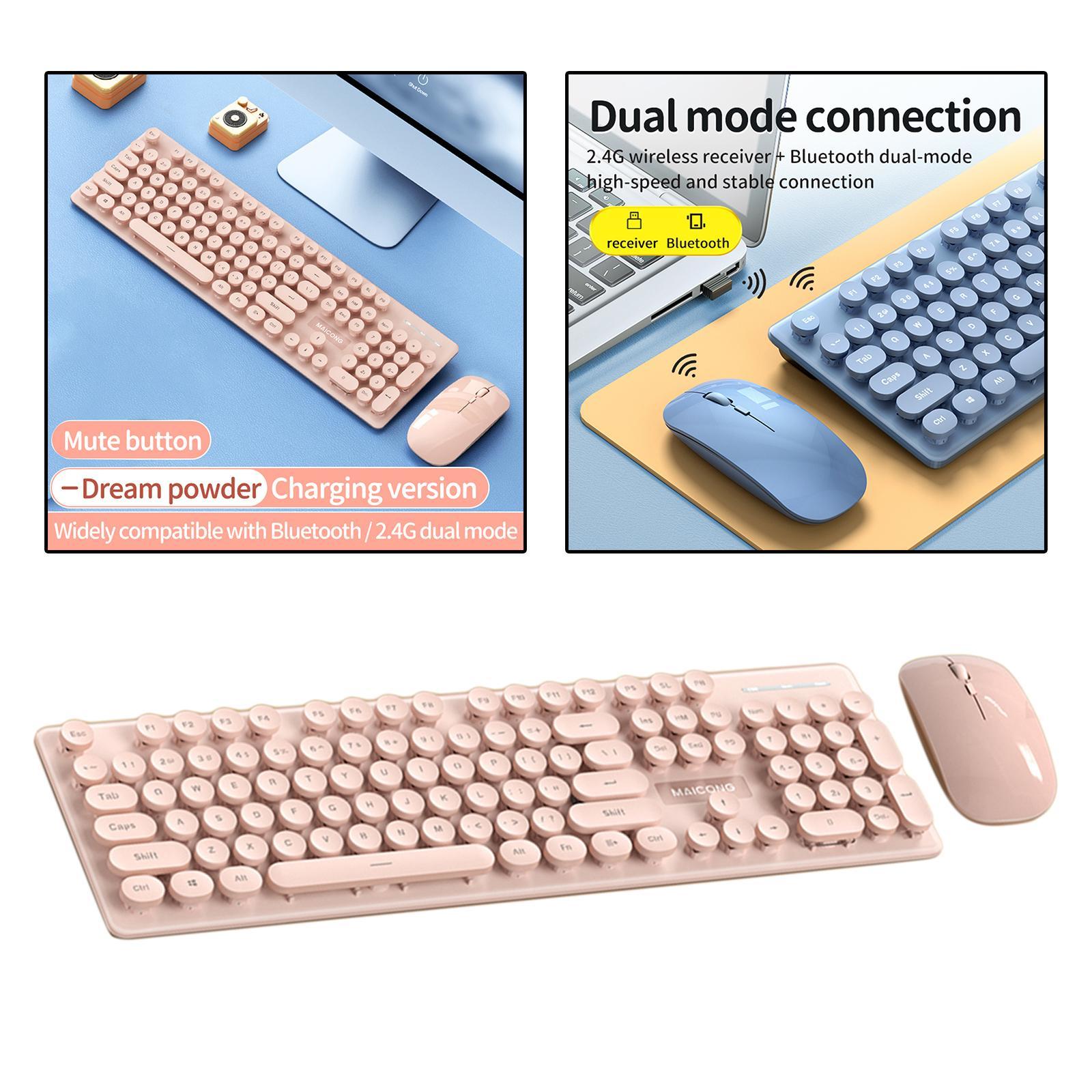 Wireless Keyboard Mouse Dual-Mode for OS Windows iOS Android