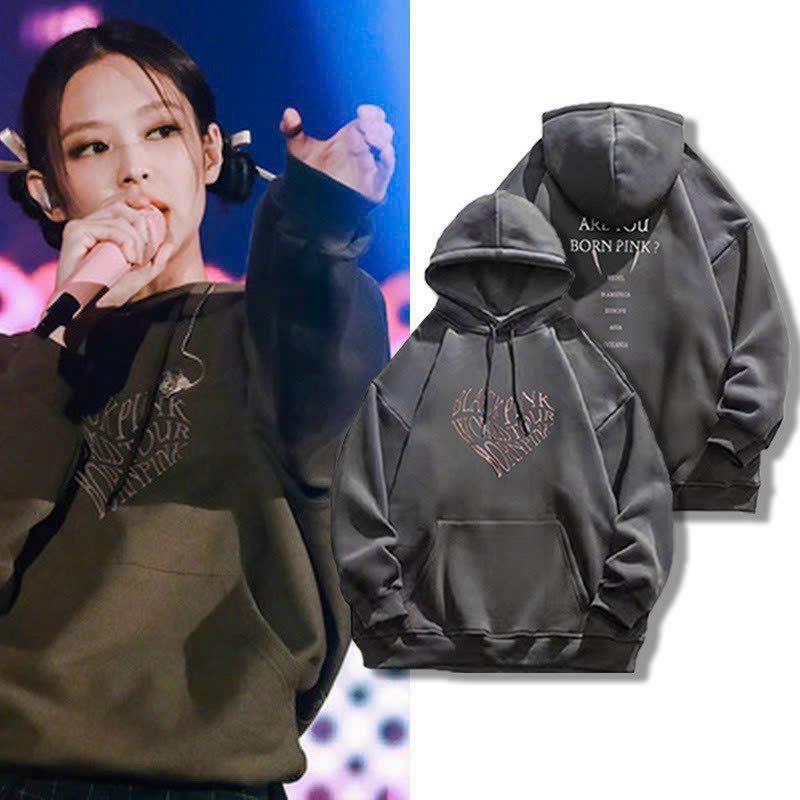 Áo Hoodie Nam Nữ Phối Form Rộng BLACKPINK HTM FASHION