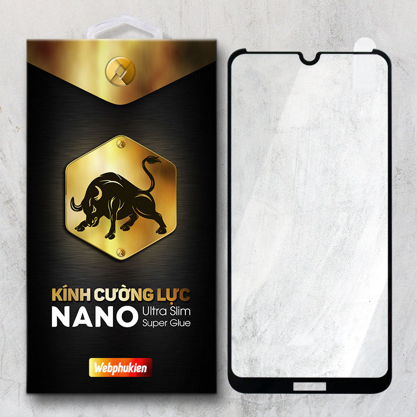 Miếng kính cường lực cho Nokia 3.2 Full màn hình Webphukien - Đen - Hàng Chính Hãng