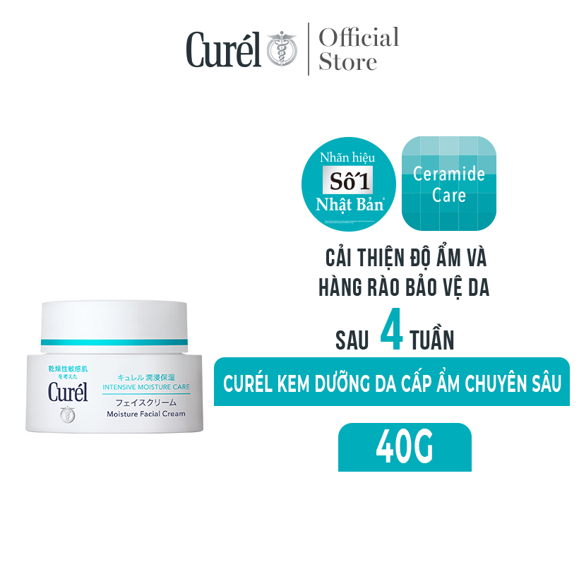 Kem Dưỡng Da Cấp Ẩm Chuyên Sâu Curel Intensive Moisture Care Intensive Moisture Cream (40g)