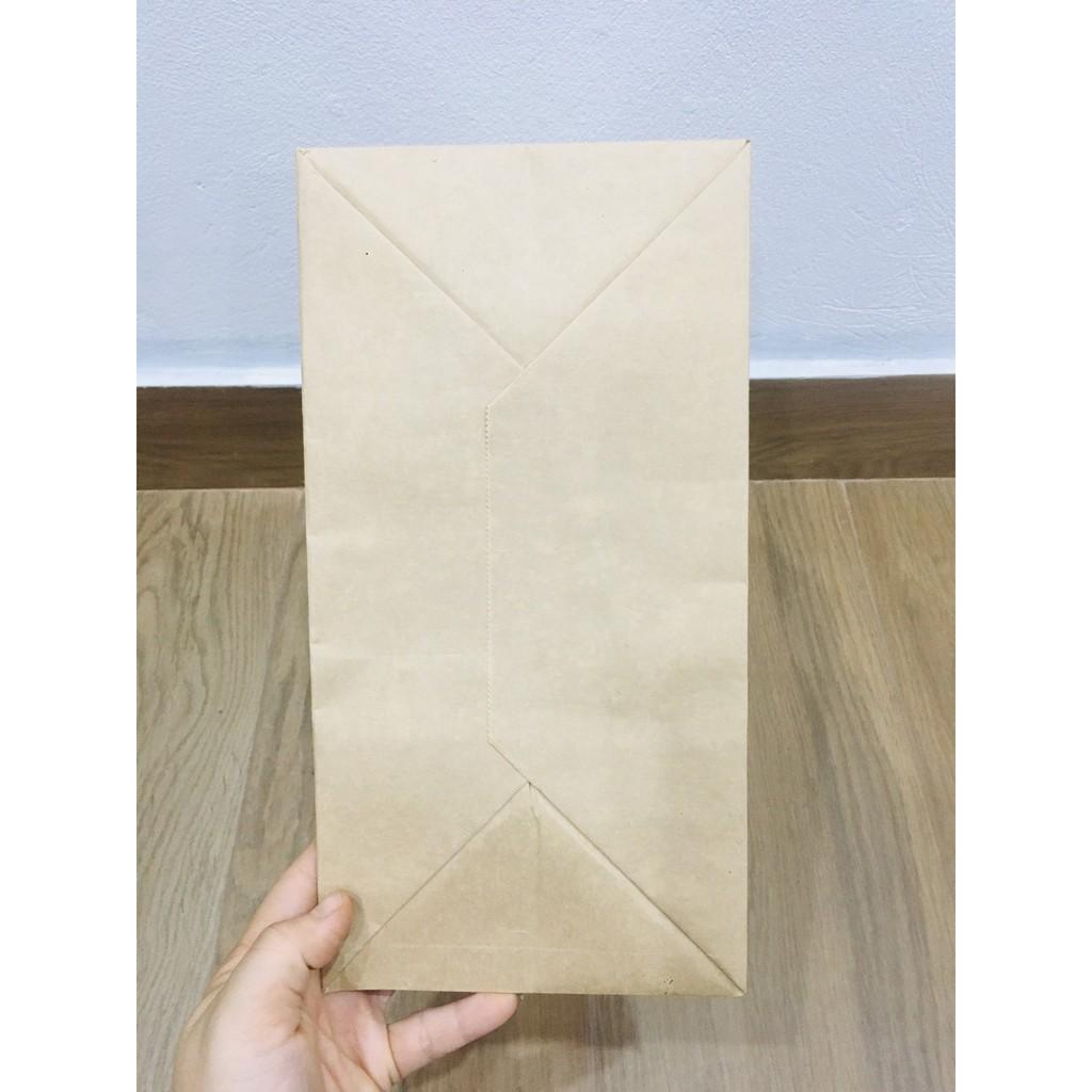 Combo 25 túi giấy xi măng kraft Nhật 40x20x15cm có quai dùng đựng quà size lớn