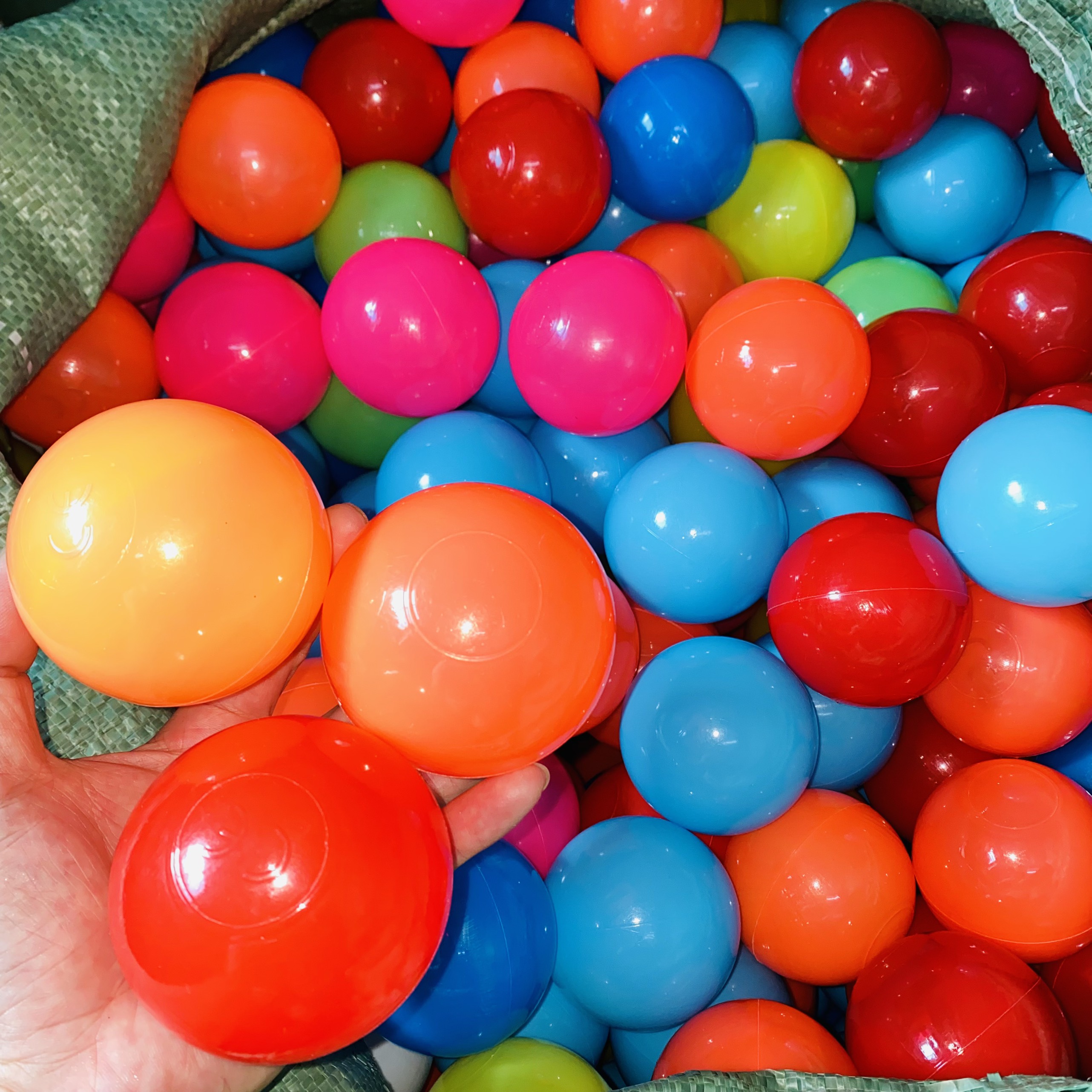 Bóng nhựa Hàn cao cấp 5,5cm-7,5cm-10cm nhựa Hàn an toàn cho Bé đủ loại-Nhựa HDPE căng bóng không mùi an toàn cho bé
