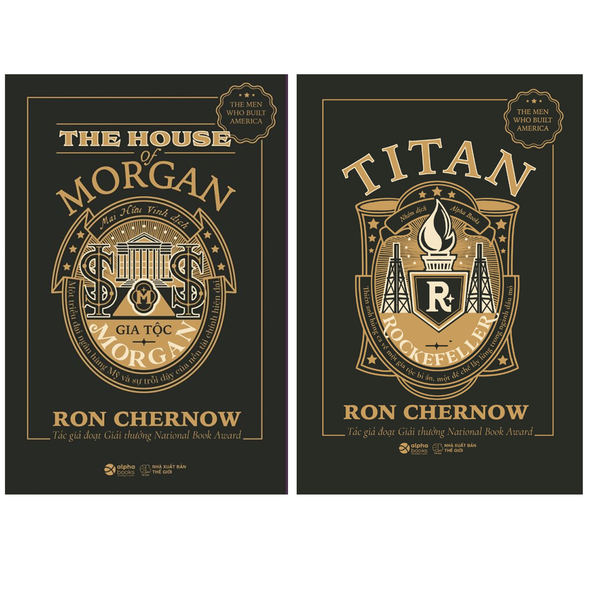 Bộ 2 Cuốn Về Hai Gia Tộc Lừng Lẫy : Gia Tộc Morgan + TiTan - Gia Tộc Rockefeller (Bìa Đen)