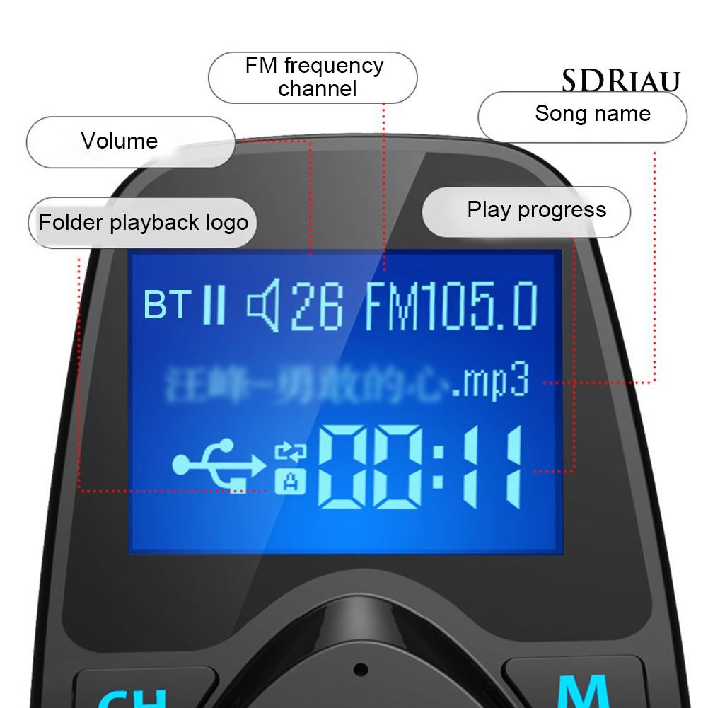 Máy Nghe Nhạc Mp3 Bluetooth Qcdz_T11 Cho Xe Hơi Kèm Phụ Kiện