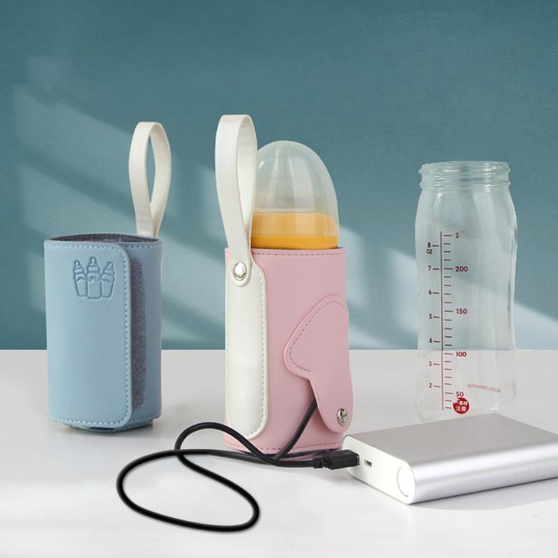 Protable Bé Điều Dưỡng Bình Nóng Xe Đẩy Du Lịch Giá Đỡ USB Sữa Nước Ấm - one