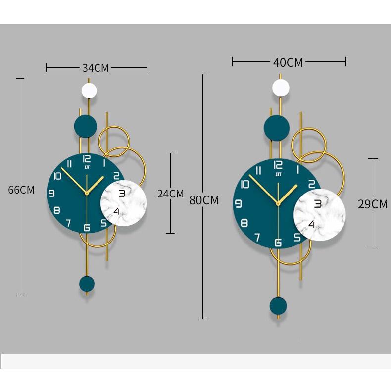 Đồng hồ treo tường đồng hồ trang trí decor phong cách hiện đại kiểu dáng mới nhất size 34x66cm và 40x80cm