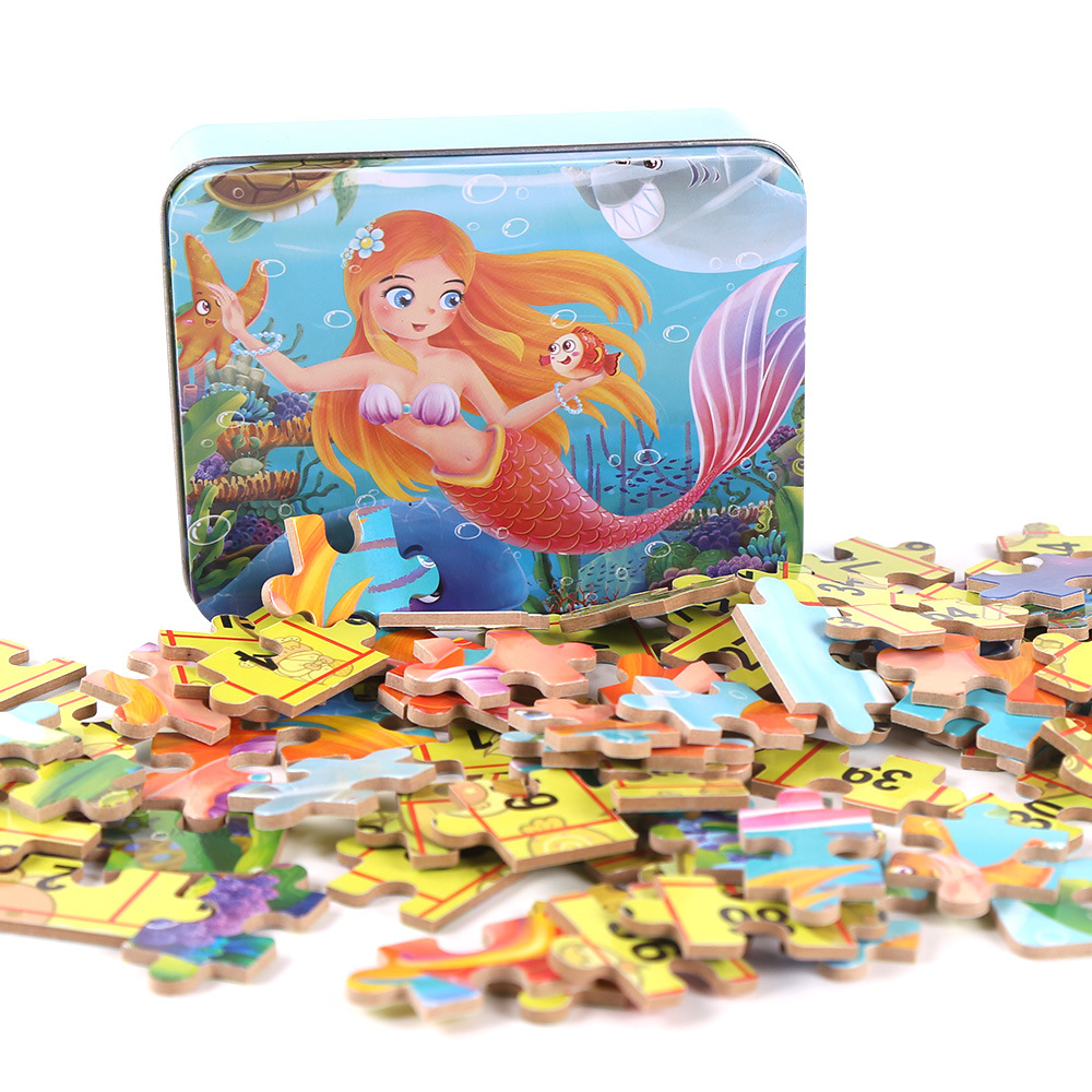 Đồ chơi hộp tranh xếp hình 100 miếng puzzle nhiều chủ đề - Đồ chơi thông minh trẻ em