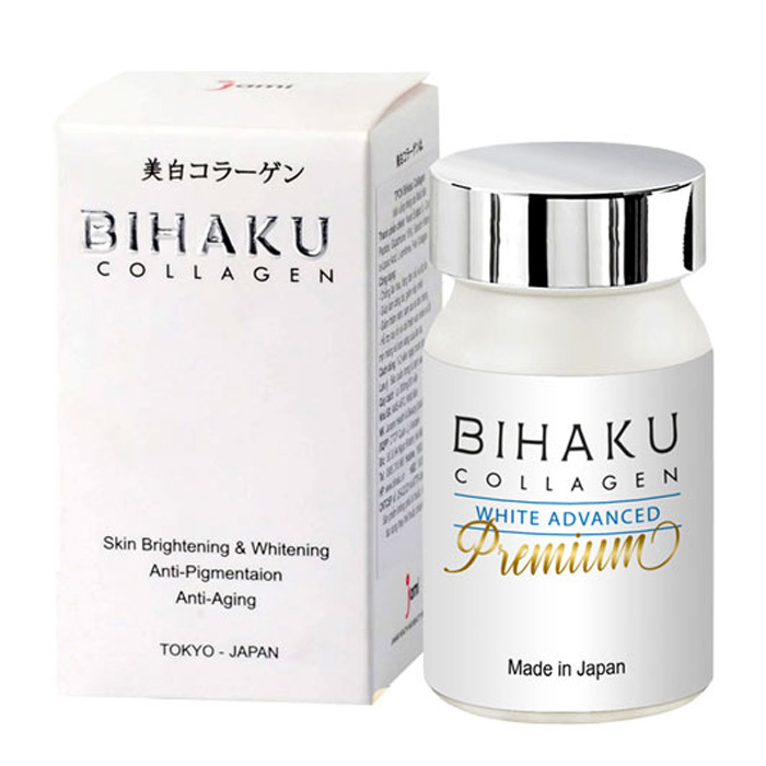 Viên uống trắng da Bihaku Collagen White Advanced Premium 330mg 30 viên