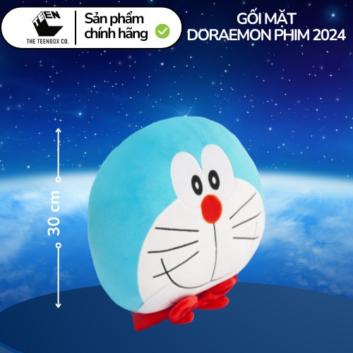 Gối mặt Doraemon Phim 2024, Gối ôm Sofa Doraemon đáng yêu, Quà tặng cho bé, Sản phẩm chính hãng, Phân phối bởi Teenbox