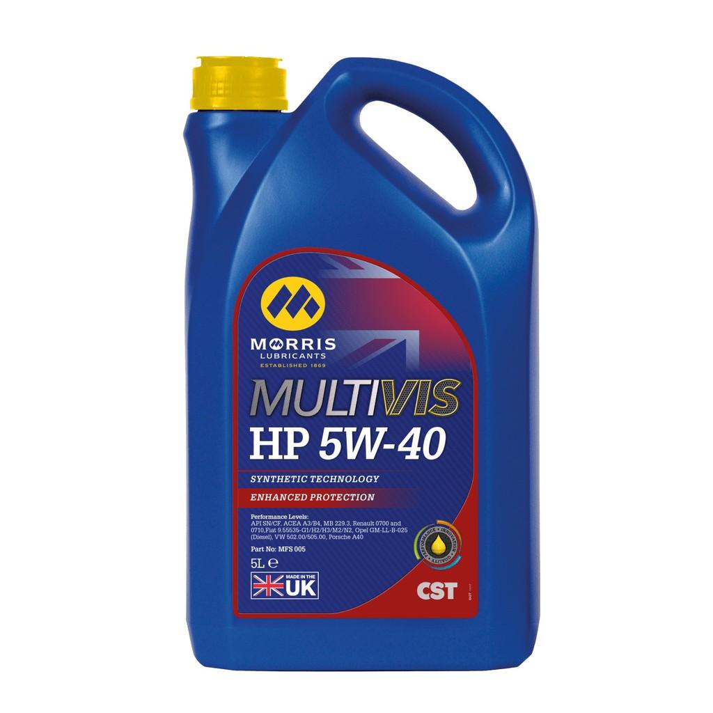 Dầu nhớt ô tô cao cấp Morris Multivis CST HP 5W-40 can 5L