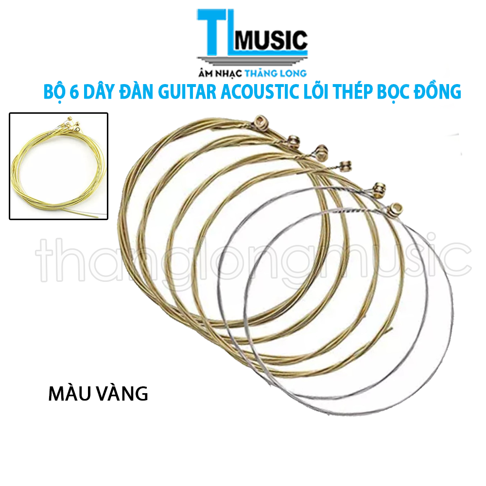 COMBO Phụ Kiện Đàn Guitar Acoustic Giá Rẻ - Dụng Cụ Thay Dây 3 Trong 1 + Bộ 6 Dây Đàn Guitar Acoustic + 5 Pick Gảy 0.51MM