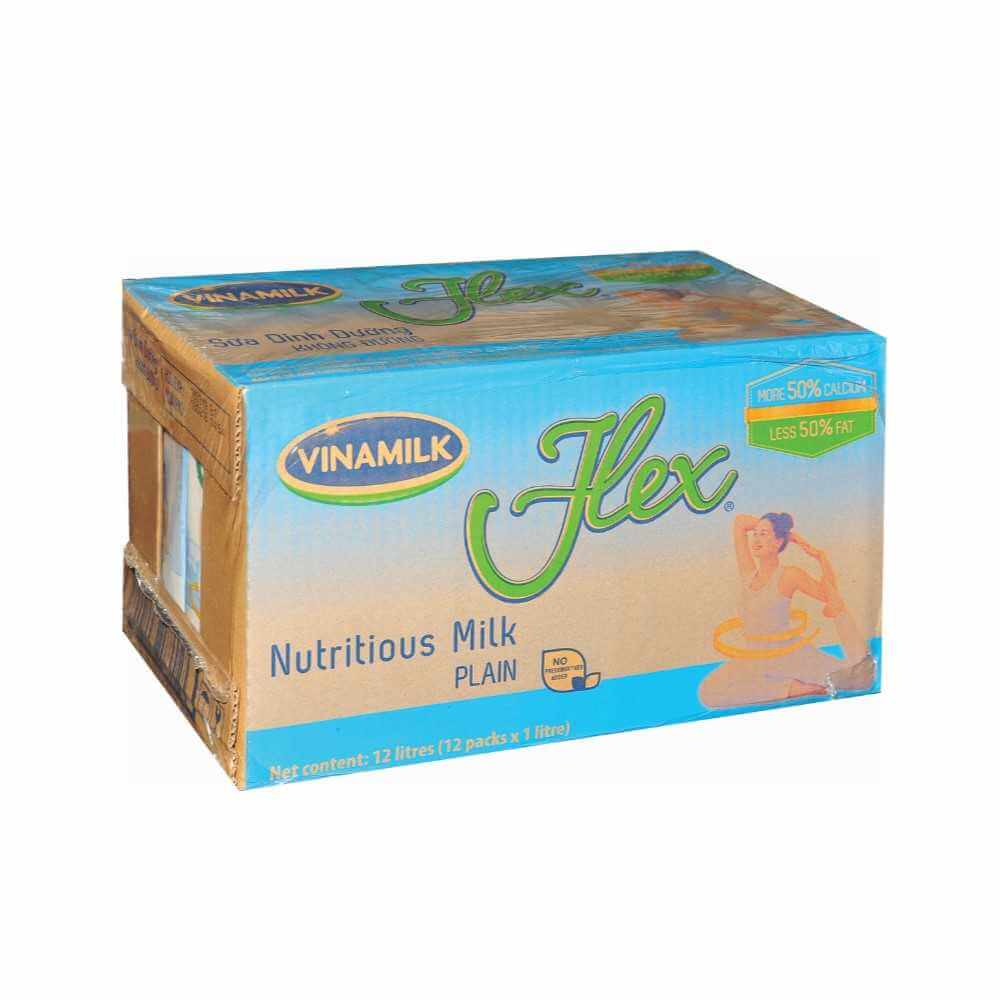 Thùng 12 Hộp Sữa Tiệt Trùng Vinamilk Flex Không Lactose 1 Lít