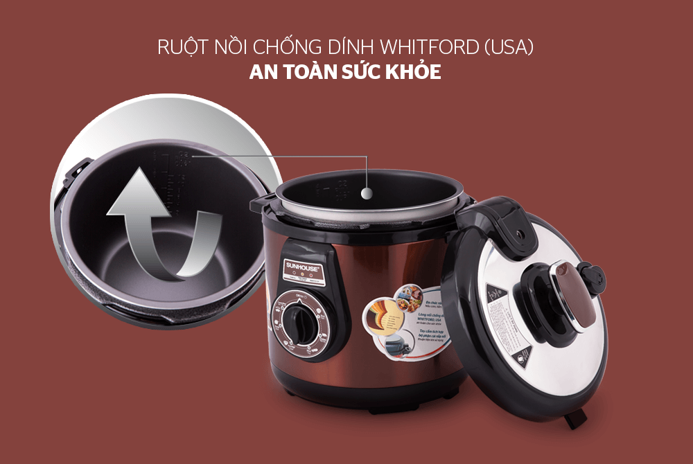 Nồi Áp Suất Điện Đa Năng Sunhouse SHD1562 (6L) - Hàng chính hãng
