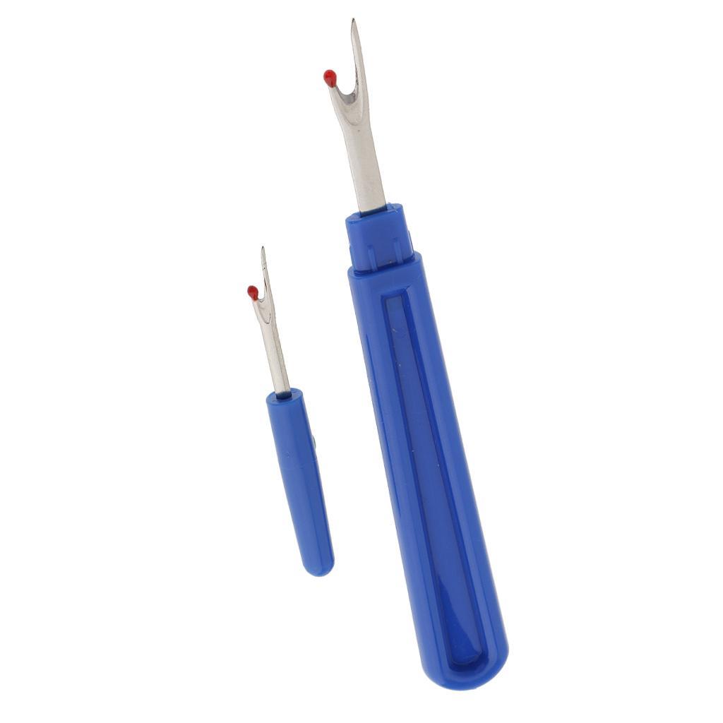 2pcs 3.3 inch /5.5 inch Blue Plastic Handle Sewing Stitch Thread Unpicker Seam Rippers