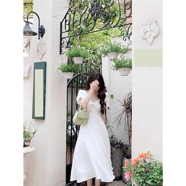 Váy trắng nơ lưng 6905