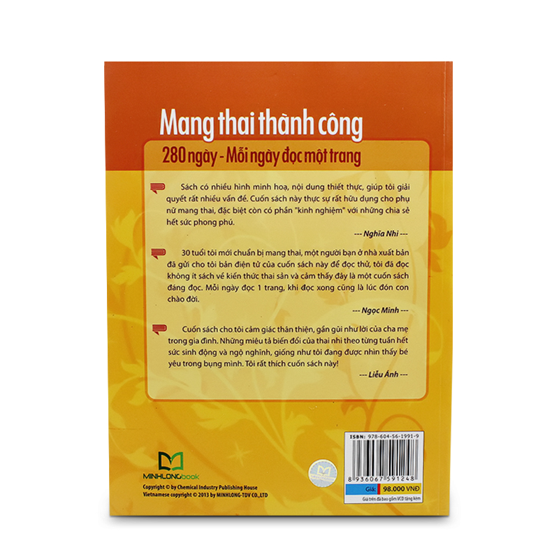 Sách - Mang Thai Thành Công - 280 Ngày, Mỗi Ngày Đọc Một Trang (Minh Long Books)