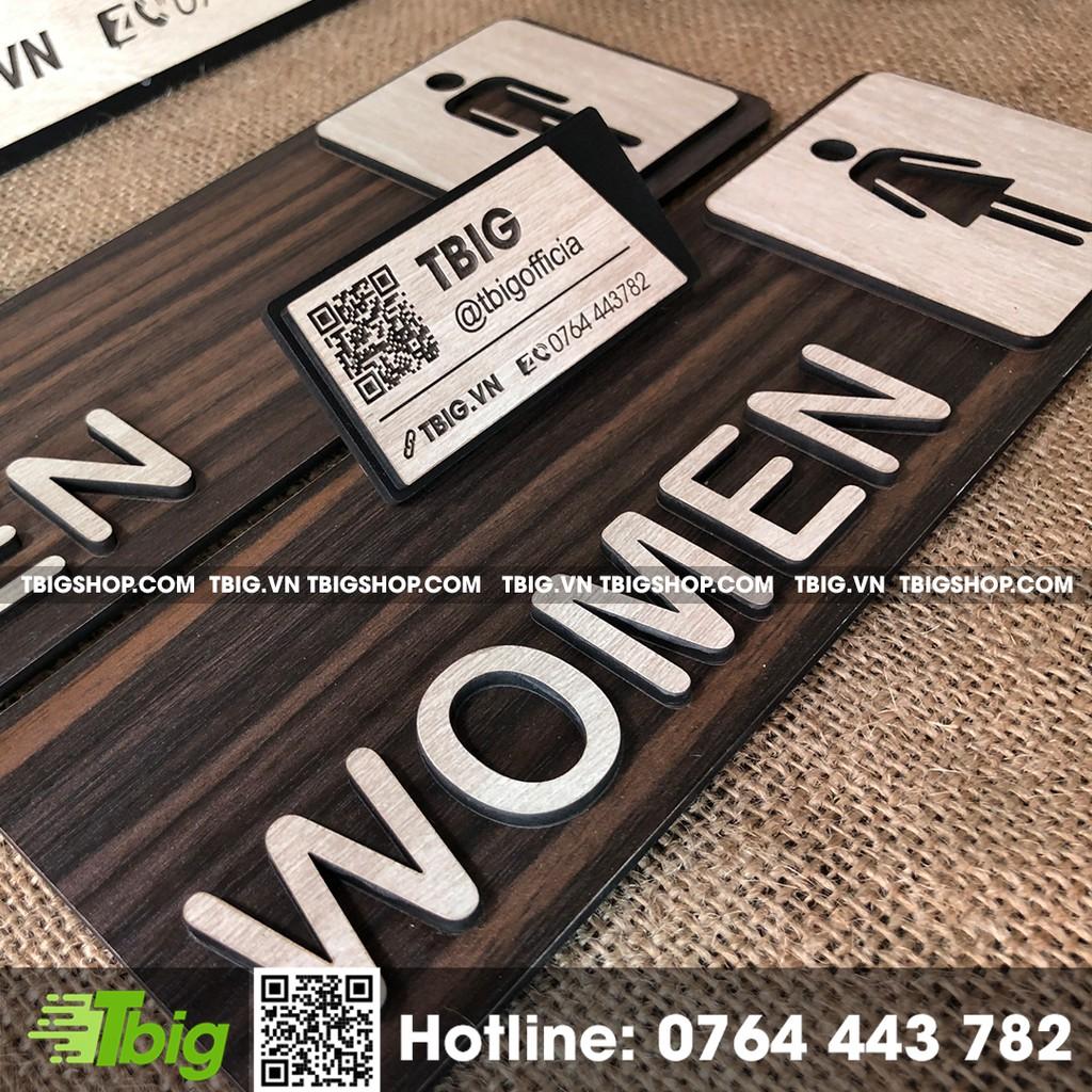 Bảng Toilet hình chữ nhật cắt laser