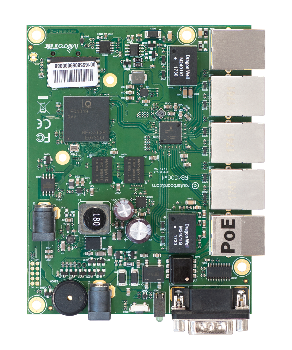 Thiết bị cân bằng tải RouterBOARD Mikrotik RB450Gx4 - Hàng chính hãng