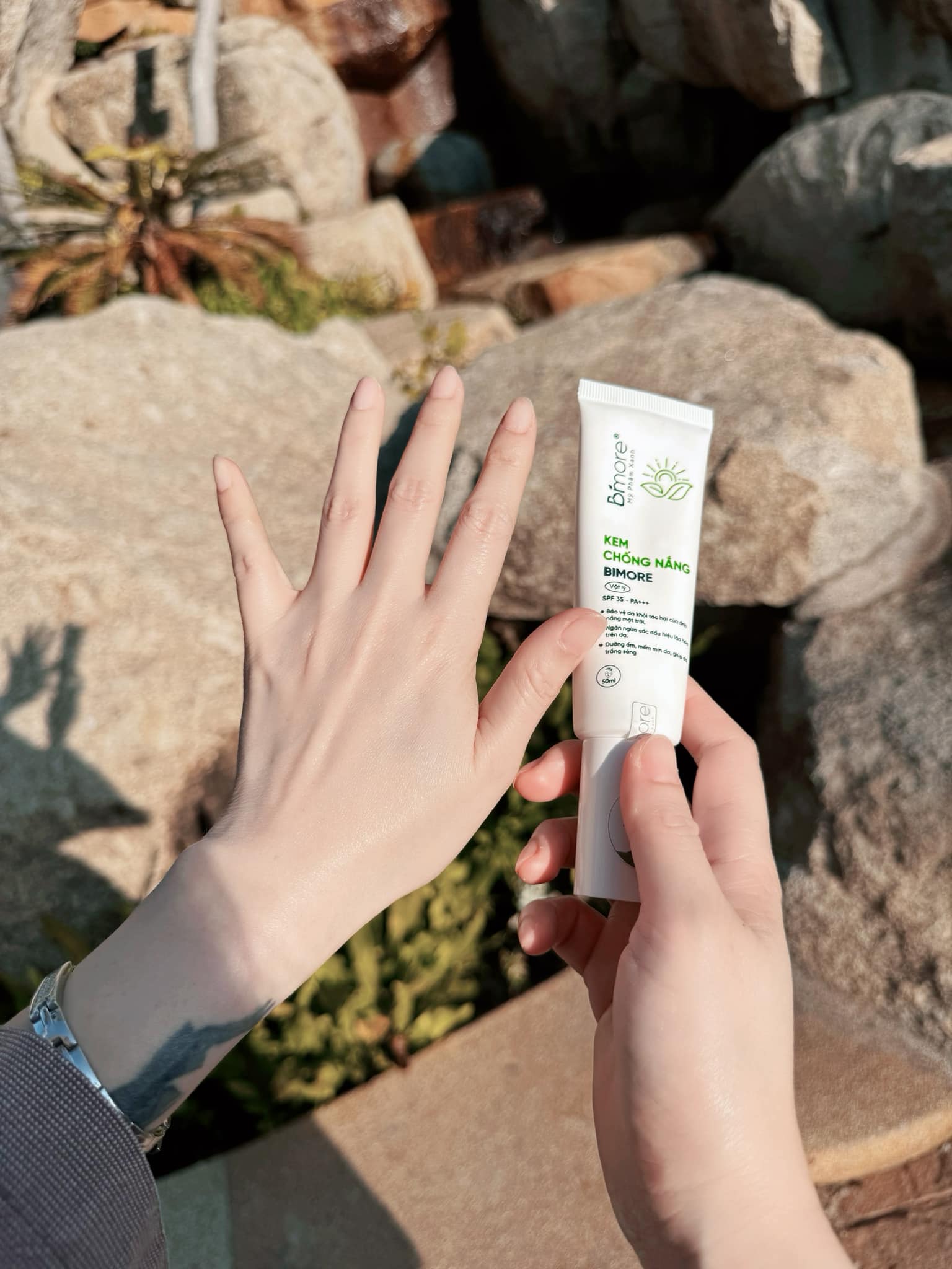 Kem chống nắng Bimore SPF PA+++35 dưỡng da và ngăn tia UVA_UVB_50ml