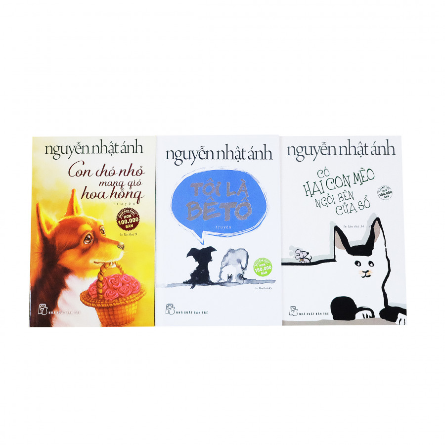 Hình ảnh Combo Nguyễn Nhật Ánh chọn lọc: Tôi là Bêtô - Con chó nhỏ mang giỏ hoa hồng - Có hai con mèo bên cửa sổ