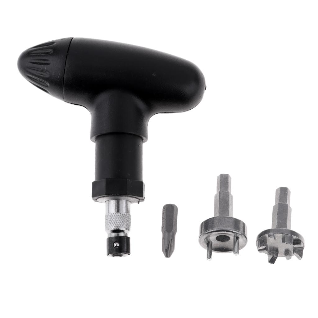 Golf Shoe Spikes Replacement Wrench Tool Cleats Remover Puller W/ 3 Adapters