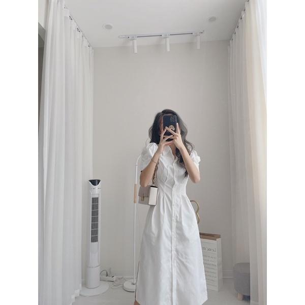 Váy cổ đức chiết eo