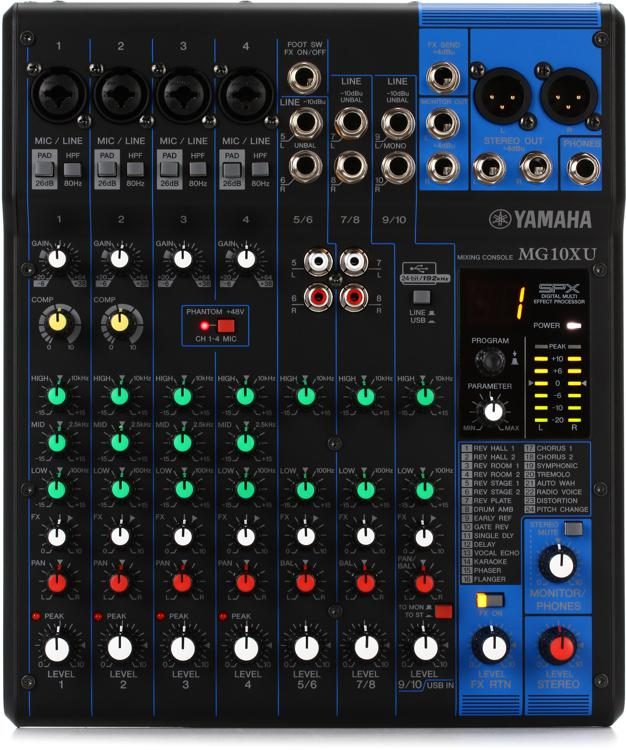 Bàn trộn âm thanh Yamaha MG10XU - Mixer Livestream Yamaha MG10XU - Mixer Analog Yamaha MG 10XU - Hàng chính hãng