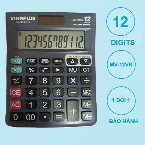 Máy Tính Văn Phòng MV-120VN Để Bàn, Tính Tiền Tiện Lợi, Hàng Chính Hãng, Bảo Hành 2 Năm