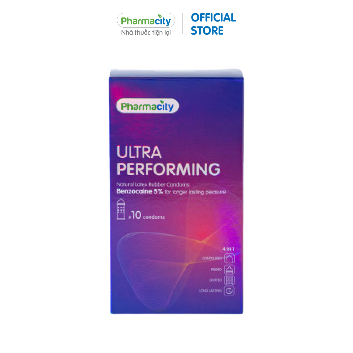 Bao cao su Pharmacity Ultra Performing N (Hộp 10 cái)