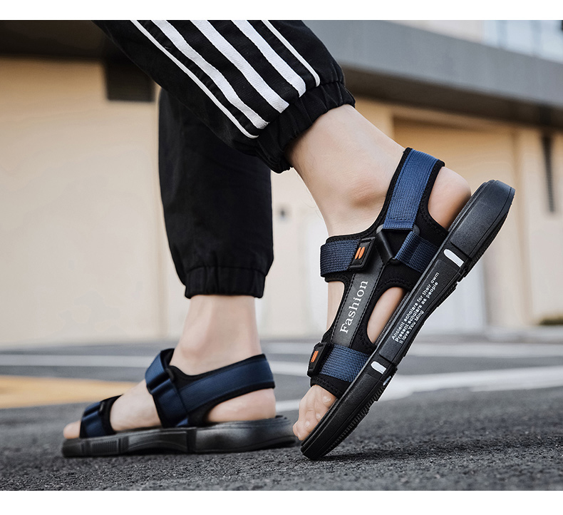 Dép sandal nam Fashion quai ngang thoáng khí êm chân phù hợp mọi lứa tuổi