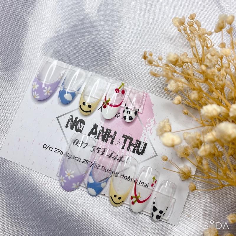 Móng giả hoạ tiết rose