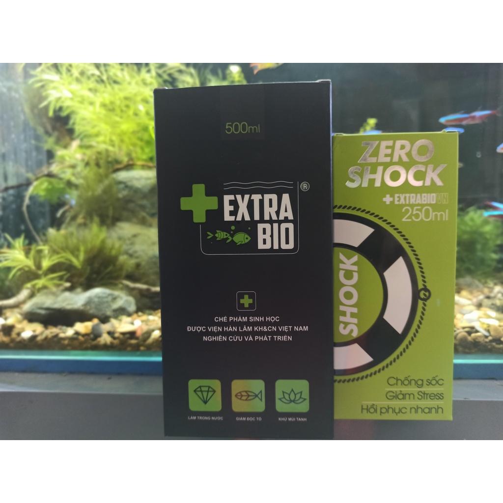 Vi sinh Extra Bio và Zero Shock- giúp làm trong nước, giảm độc tố và cân bằng PH,Chống Sốc, Giảm Stress, khử clo-shopleo
