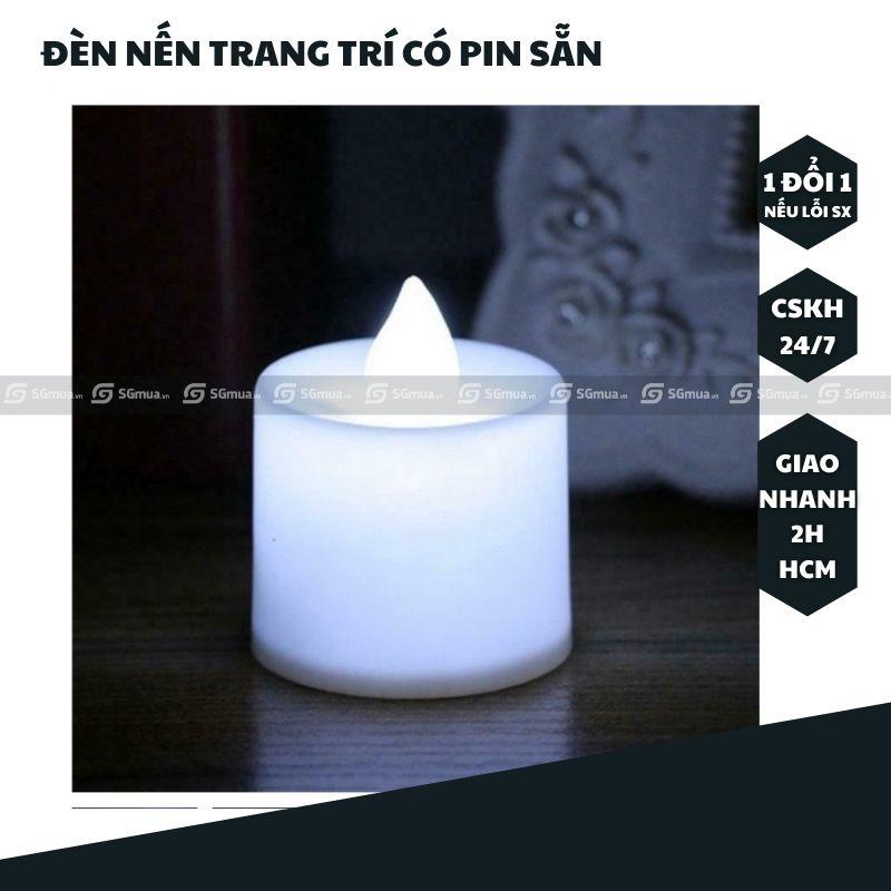 Đèn nến điện tử có pin sẵn, màu vàng, trắng &amp; đủ màu