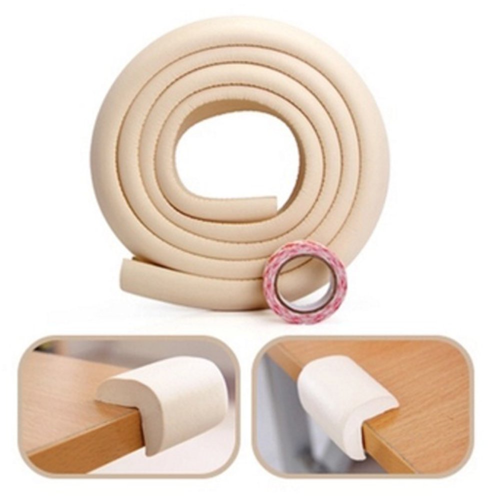 Cuộn xốp bọt biển bọc cạnh bàn dài 2 mét kèm keo dán - Bọc cạnh bàn, tủ, góc bàn bảo vệ an toàn cho trẻ nhỏ tập bò, tập đi trong nhà