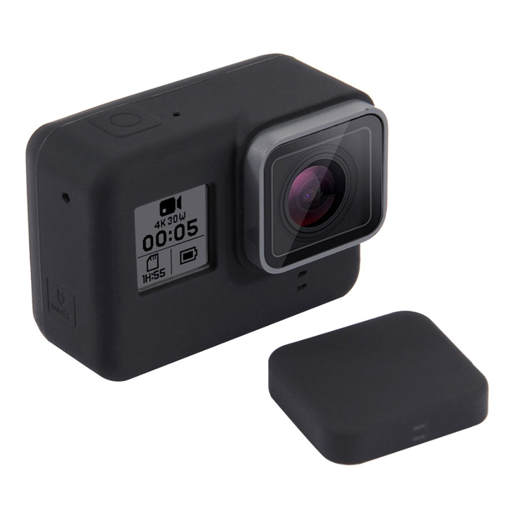 Vỏ cao su silicon chống sốc cho GoPro Hero 6 5 black_Tặng kèm cáp đậy