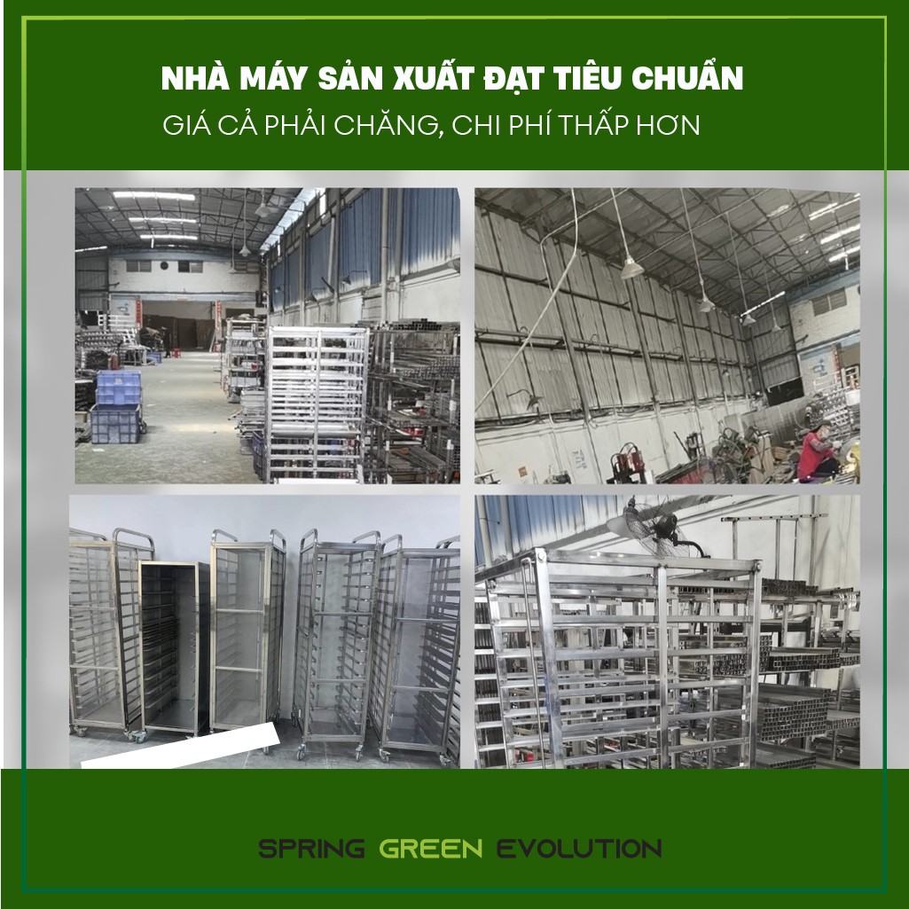 Kệ Khay Bánh, Kệ Inox Để Khay, Kệ Để Khay Bánh. Nhiều Kích Cỡ, Tiện Dụng, Đa Năng Có Bánh Xe Đẩy Và Khoá Bánh Xe, Chất Liệu Inox Cao Cấp Tiêu Chuẩn Thực Hàng Nhập Khẩu Chính Hãng SGE Thái Lan